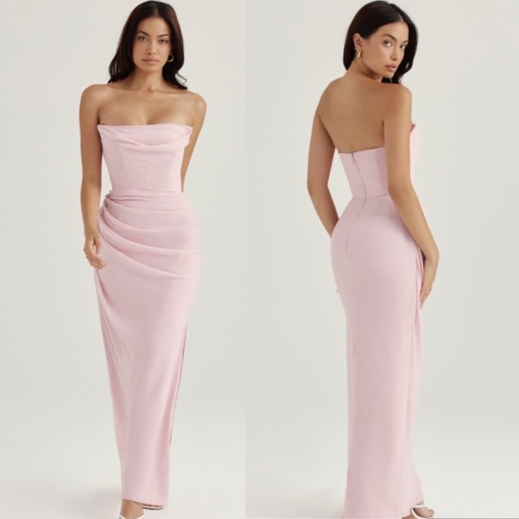 House of CB Adrienne Pink Quartz Strapless Gown NWOT size XL - Picture 13 of 17